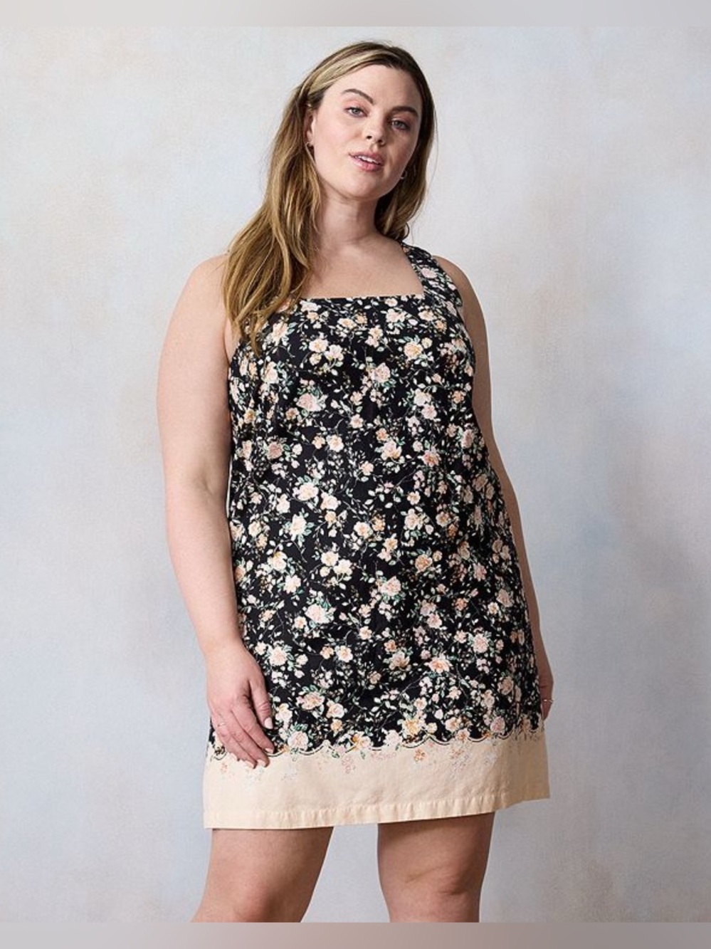 NEW…LC Lauren Conrad Floral Square-Neck Shift Dress